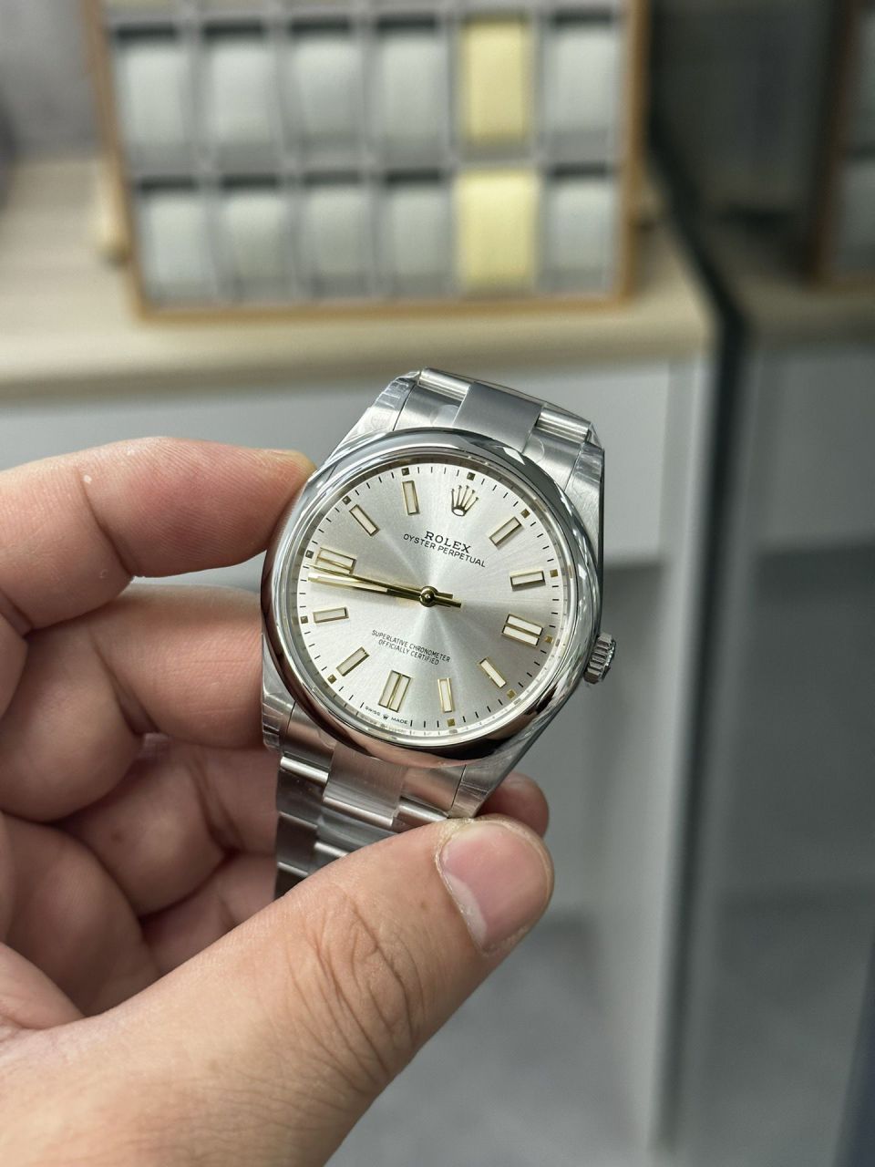 VS Rolex  oyster perpetual 动m124300-0002 wrist watch 41毫米一比一高仿黑恒动 / R859