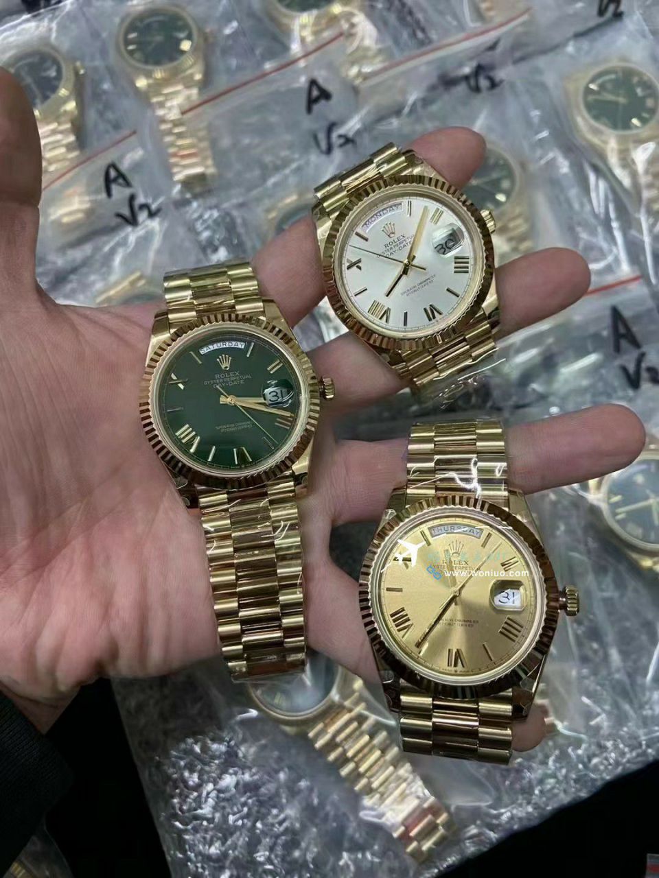 GMV3 Rolex  Adding weight DD Day-Date 型177g top 复刻高仿m228238-0061，m228235-0003 wrist watch  / R862