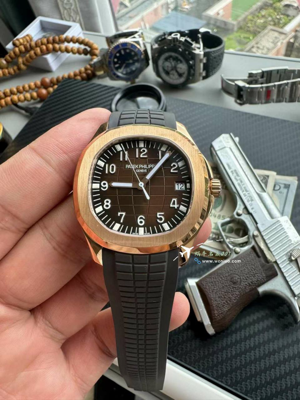  Video analysis 3K PATEK PHILIPPE AQUANAUT一比一复刻高仿金手雷5167R-001 wrist watch  / BD398