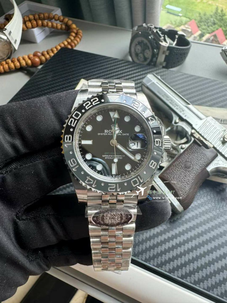  Video analysis clean Rolex  GMT MASTER II一比一高仿复刻新款皮蛋圈m126710grnr-0003 wrist watch  / R866