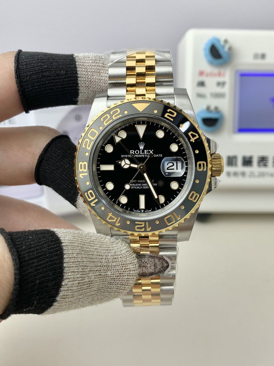  Video analysis clean Rolex  GMT MASTER II一比一高仿复刻新款皮蛋圈m126710grnr-0003 wrist watch  / R866