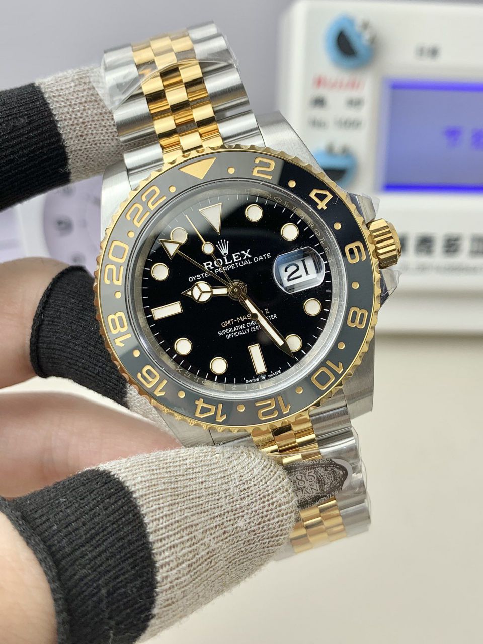  Video analysis clean Rolex  GMT MASTER II一比一高仿复刻新款皮蛋圈m126710grnr-0003 wrist watch  / R866