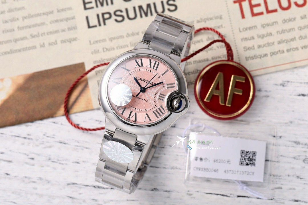 AF Cartier  蓝气球33毫米 top 复刻高仿女士手表WSBB0062 wrist watch  / K350