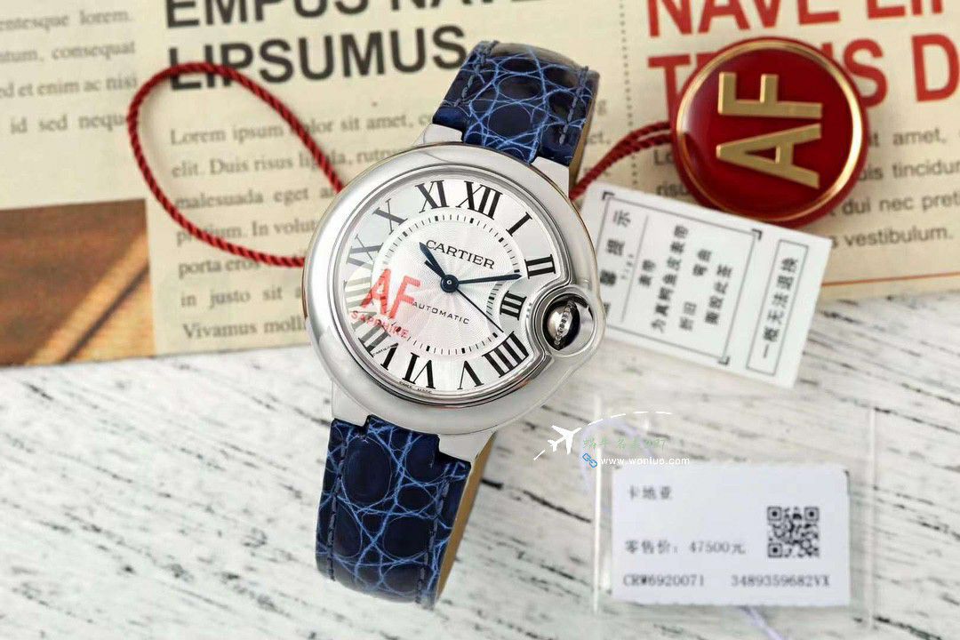 AF蜕变归来 Cartier  33mm蓝气球系列 wrist watch  / K351