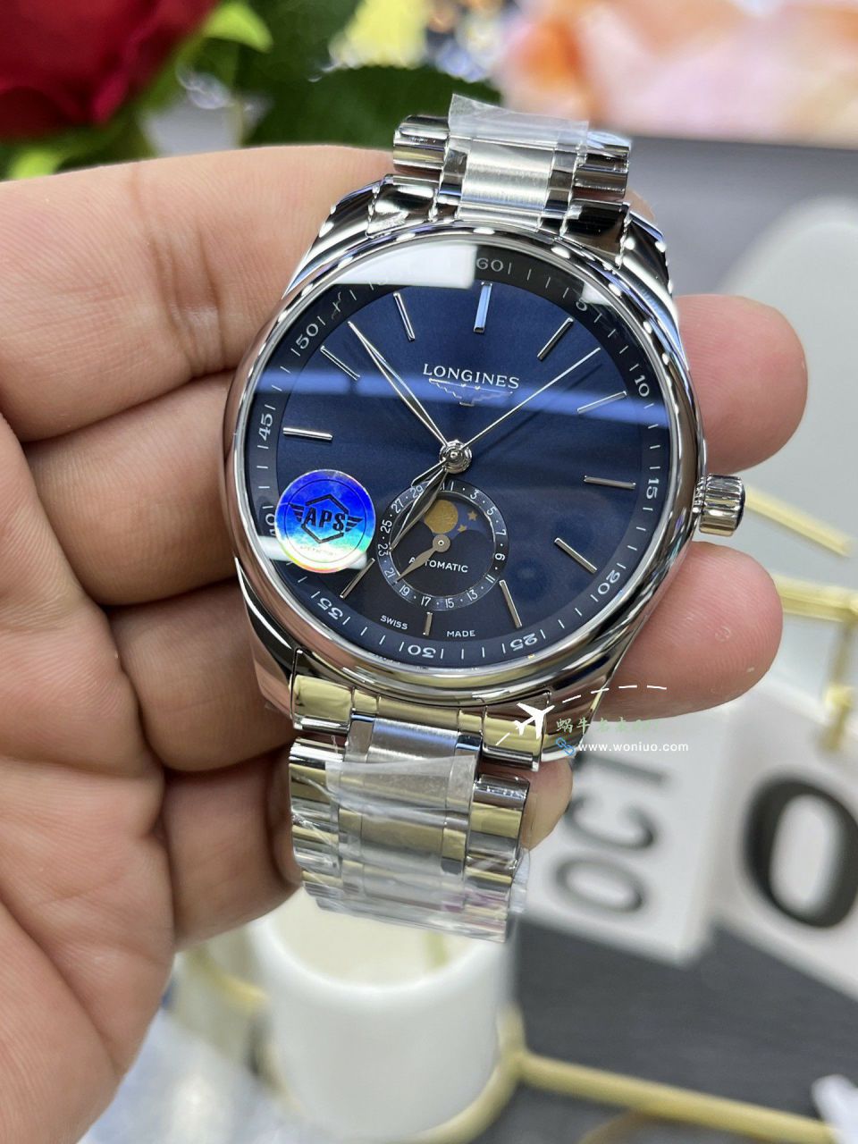 APS Longines 名匠月相 top 复刻高仿手表L2.909.4.92.6 wrist watch  / L181