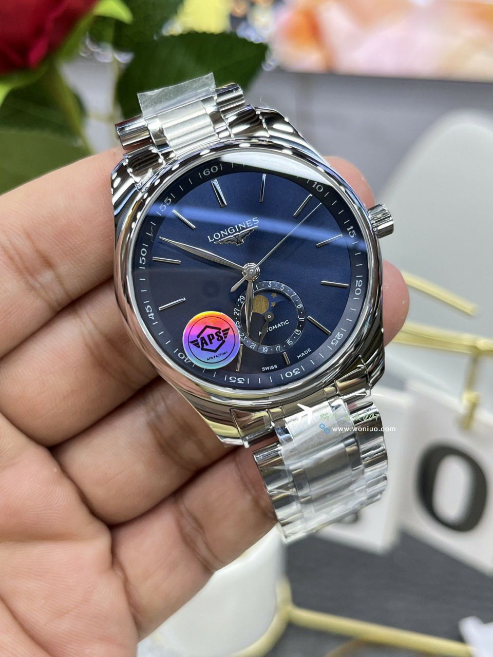APS Longines 名匠月相 top 复刻高仿手表L2.909.4.92.6 wrist watch  / L181