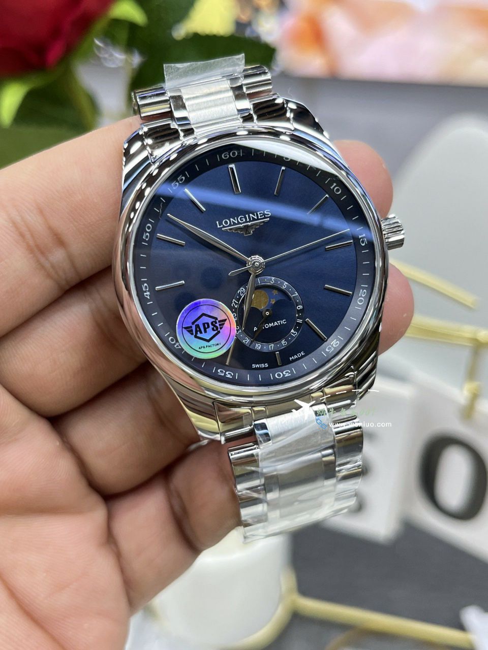 APS Longines 名匠月相 top 复刻高仿手表L2.909.4.92.6 wrist watch  / L181