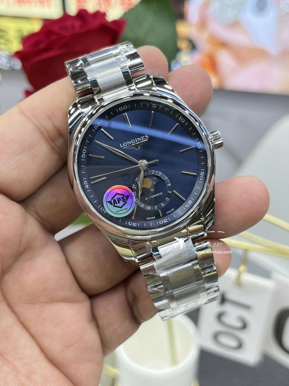 APS Longines 名匠月相 top 复刻高仿手表L2.909.4.92.6 wrist watch  / L181