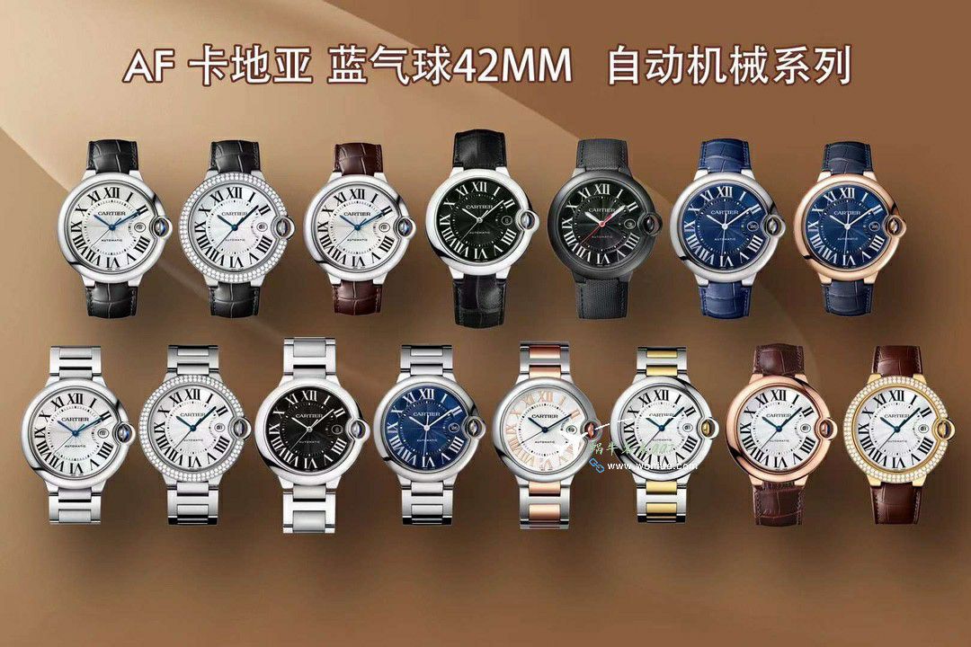 AF Cartier  蓝气球42毫米男装 top 复刻高仿手表W6920042 wrist watch  / K355