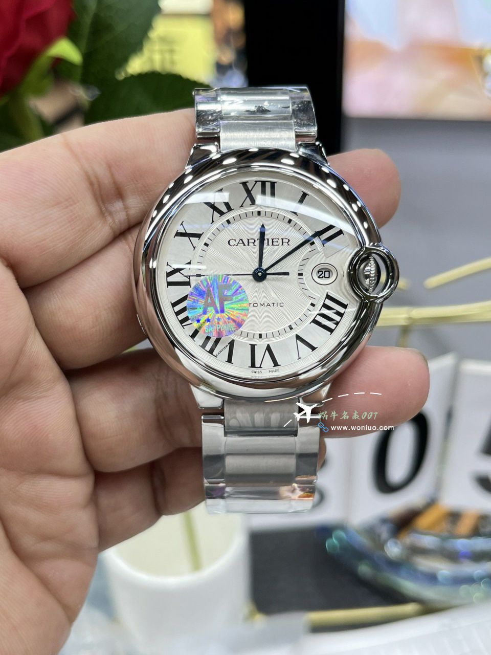 AF Factory  Cartier  蓝气球男装42MM系列复刻高仿W6920095 wrist watch  / K365