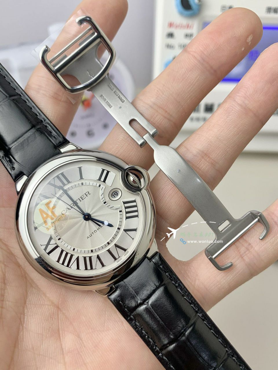 AF Factory  Cartier  蓝气球男装42MM系列复刻高仿W6920095 wrist watch  / K365