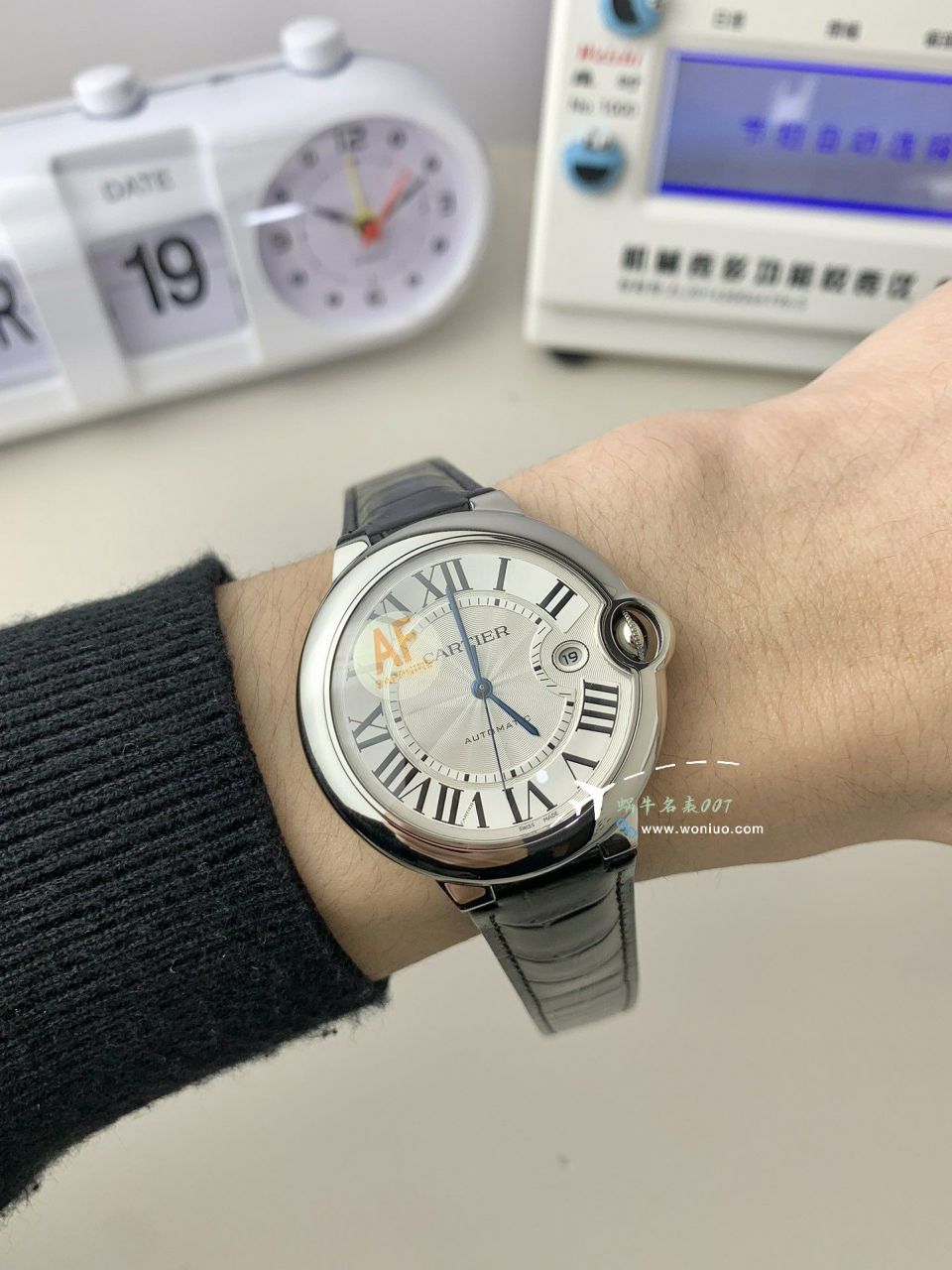 AF Factory  Cartier  蓝气球男装42MM系列复刻高仿W6920095 wrist watch  / K365