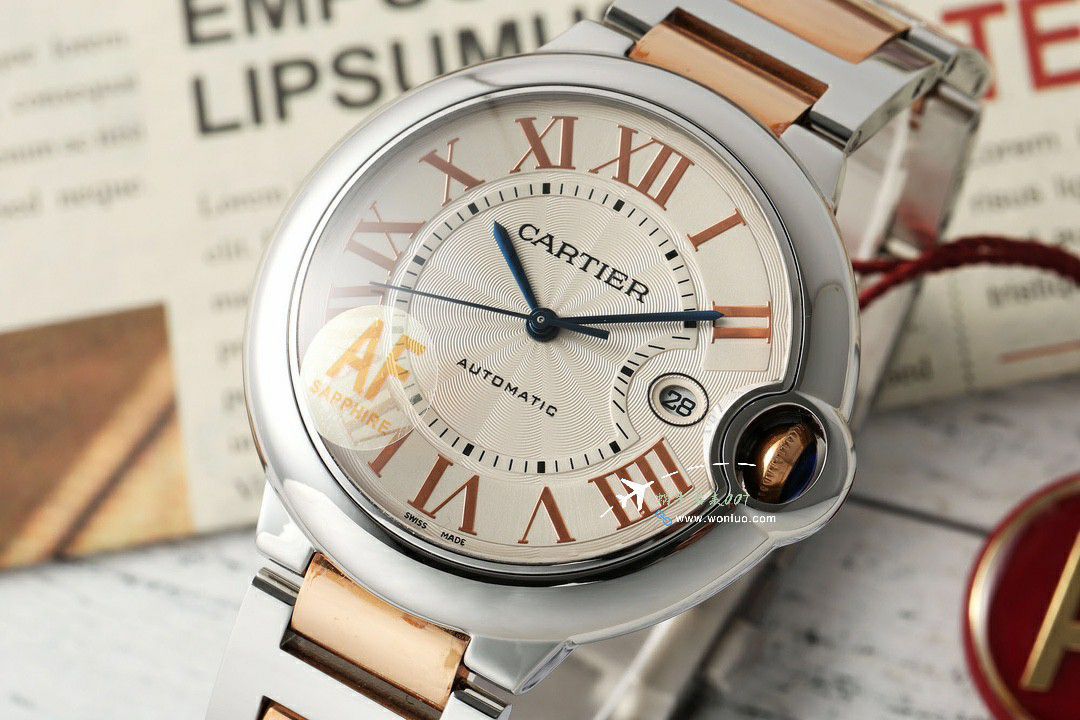 AF Factory  Cartier  蓝气球男装42MM系列复刻高仿W6920095 wrist watch  / K365