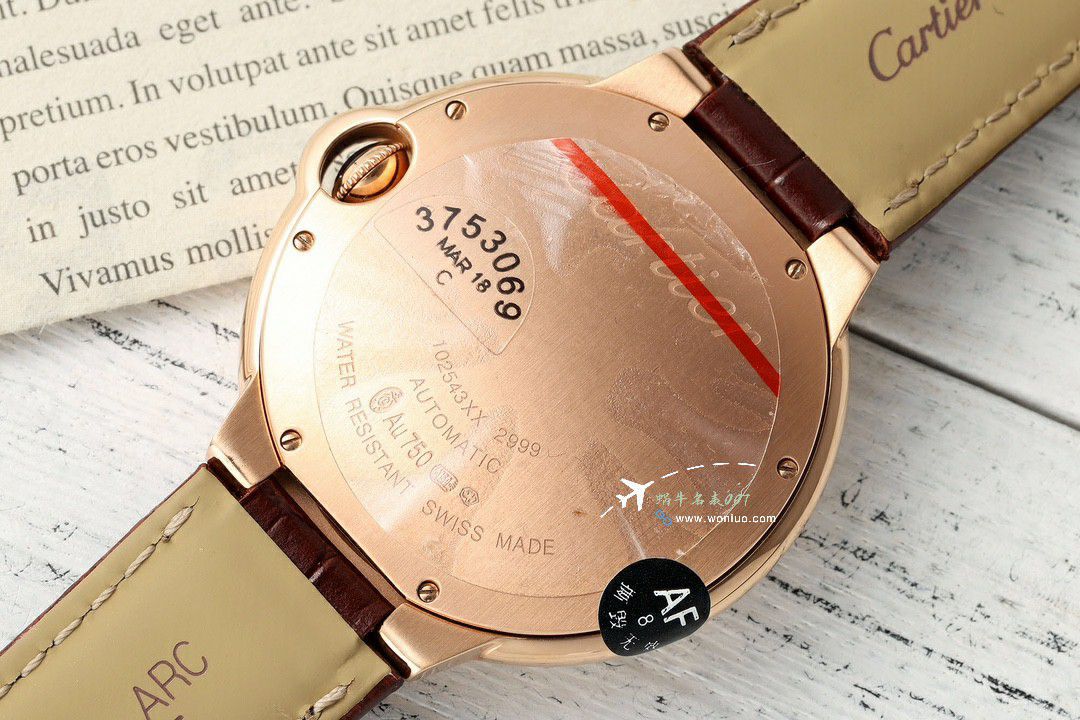 AF Factory  Cartier  蓝气球男装42MM系列复刻高仿W6920095 wrist watch  / K365
