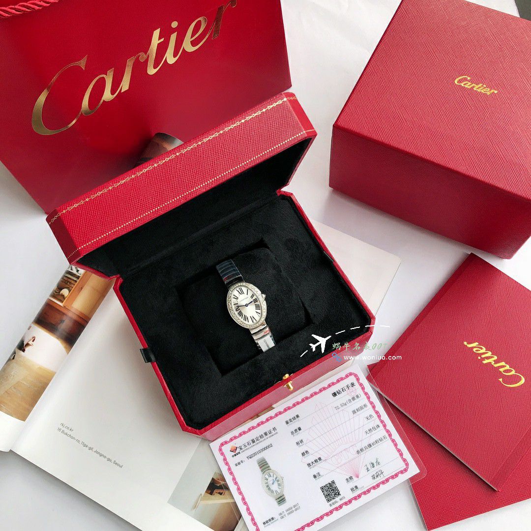 高端 copy customized 真钻 Cartier  浴缸系列 top 复刻高仿WB520006，WB520002女士 wrist watch  / K376