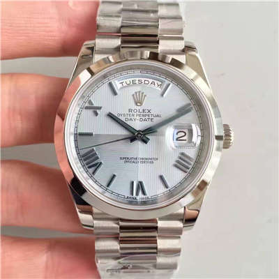 【N Factory 一比一超A高精仿手表】 Rolex  Day-Date 型系列228206冰蓝暗纹盘男士机械 wrist watch 